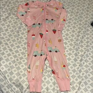 Hanna Andersson Pink Ice Cream Print Kids One Piece - 6-12 months